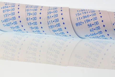 Computing strips of calculator Stock Photos