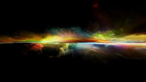 Computing Sunset Ilustração Stock