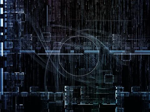 Computing Technology Links Ilustração Stock