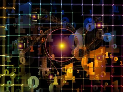 Computing Technology Links Stock Illustration