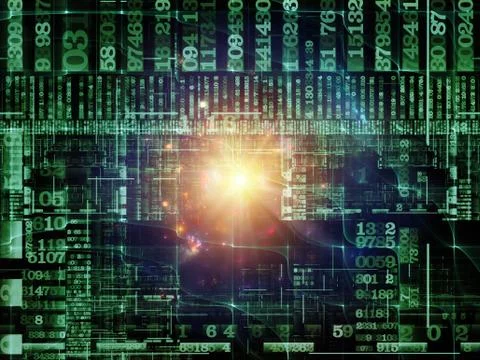 Computing Technology Links Ilustração Stock