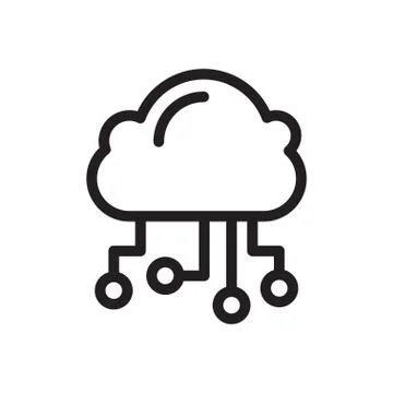 Computing thin line icon Stock Illustration