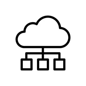 Computing thin line icon Illustrazione stock