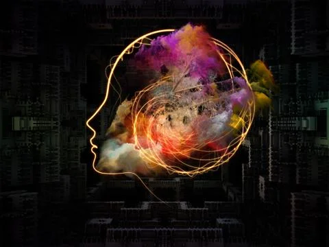 Computing Thought Patterns Stock Illustration