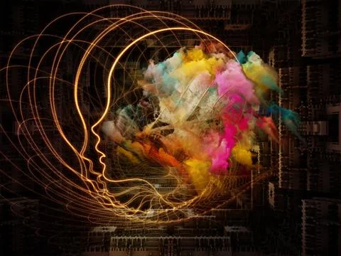 Computing Thought Patterns Stock Illustration