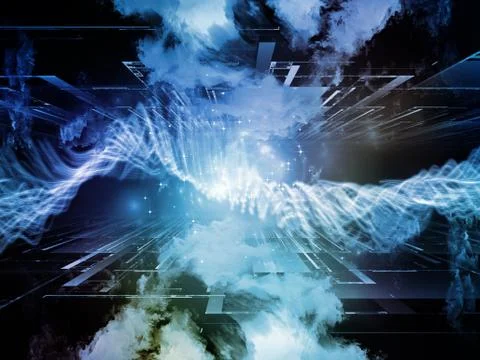 Computing Virtual Clouds Illustrazione stock