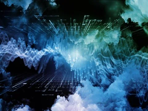 Computing Virtual Clouds Illustrazione stock