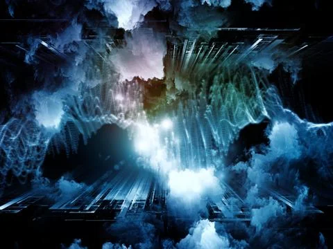 Computing Virtual Clouds Stock Illustration