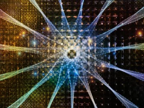 Computing Virtual Forms Ilustração Stock