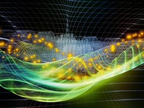 Computing Virtual World Illustrazione stock