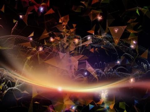 Computing Virtual World Illustrazione stock
