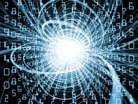 Computing Wave Particle Ilustração Stock