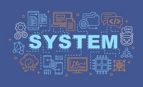 Computing word concepts banner Stock Illustration