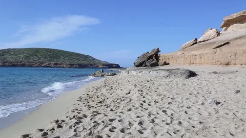 Comte Beach, Ibiza, Spain Video stock 77007346
