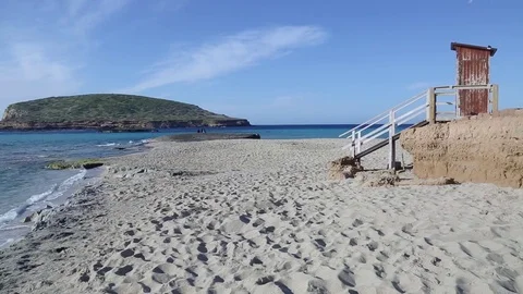 Comte Beach, Ibiza, Spain Video stock 77007352