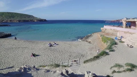 Comte Beach, Ibiza, Spain Video stock 77007376