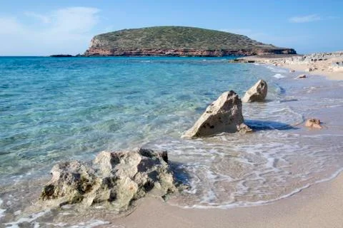 Comte Beaches, Ibiza, Spain Stock Photos