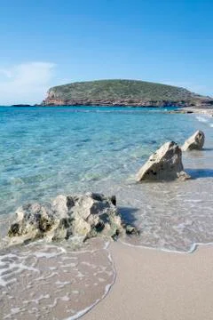 Comte Beaches, Ibiza, Spain Stock Photos