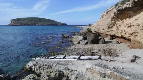 Comte Cove, Ibiza, Spain Stock Footage 77007340