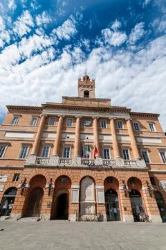 Comune in square of republica in foligno Stock Photos