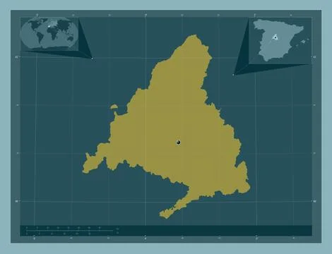 Comunidad de Madrid, Spain. Solid color shape Stock Illustration