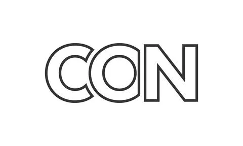 CON logo design template with strong and modern bold text. Initial based ve.. Stock Illustration