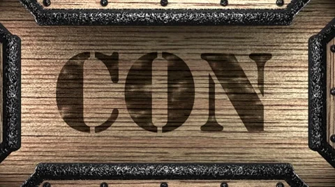 Con on wooden stamp 스톡 동영상 8646170