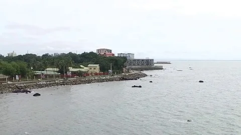 Conakry seaside road Stock Footage 81214311