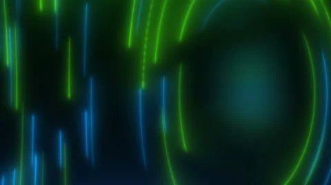 Concave Light rain vertical looped seamless Blue and Green 4K and Full HD Vortex Video stock 55353223