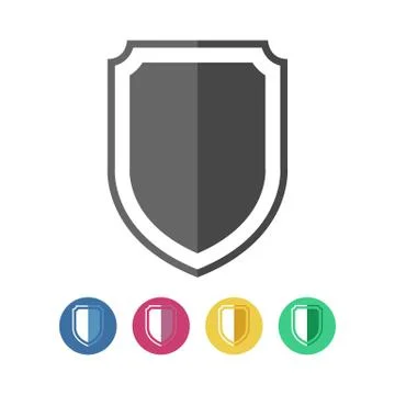 Concave Side Heater Shield Icons Stock Illustration