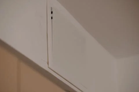 Concealed Access Panel in a Modern Interior Corner Stock Photos