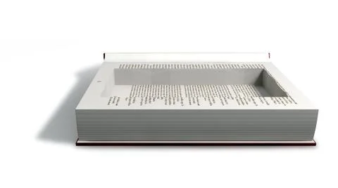 Concealed cavity in a book front Stock Illustration