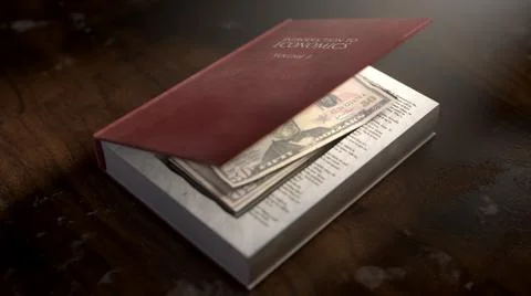 Concealed Notes In A Book Stock Illustration