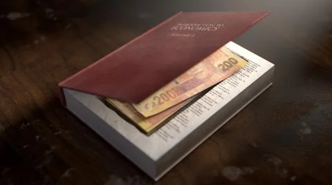 Concealed Notes In A Book イラスト素材