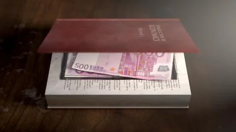 Concealed Notes In A Book Illustrazione stock