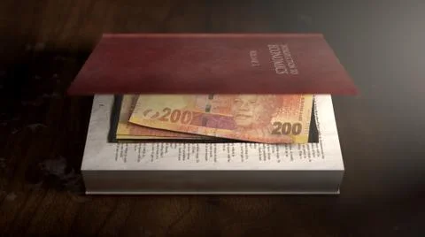 Concealed Notes In A Book Stock Illustration