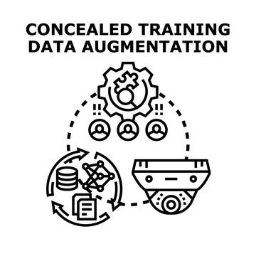 Concealed training data augmentation for artificial intelligence Stock Illustration