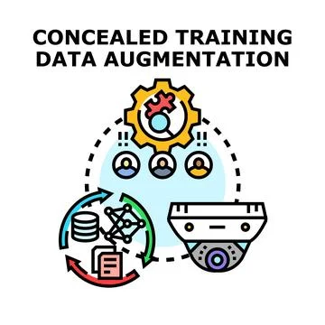 Concealed training data augmentation for artificial intelligence Stock Illustration