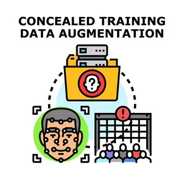 Concealed training data augmentation for privacy protection Stock Illustration