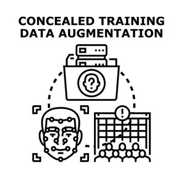 Concealed training data augmentation for privacy protection Stock Illustration