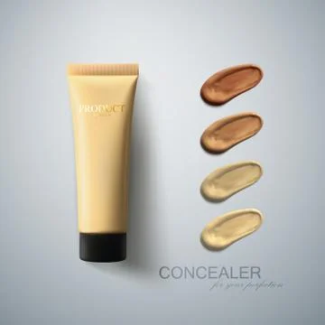 Concealer cream package Stock Illustration