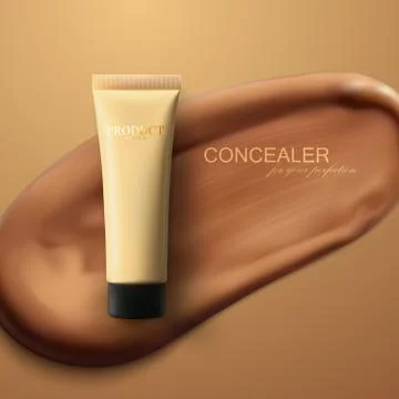 Concealer cream package Stock Illustration