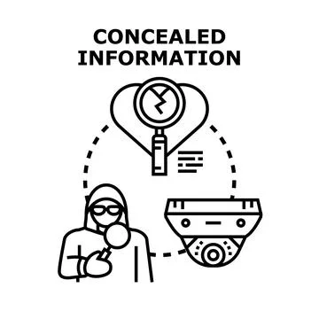 Concealing private data, cyber security and digital espionage Stockillustratie