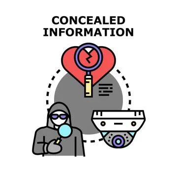 Concealing private data, cyber security and digital espionage Stock Illustration