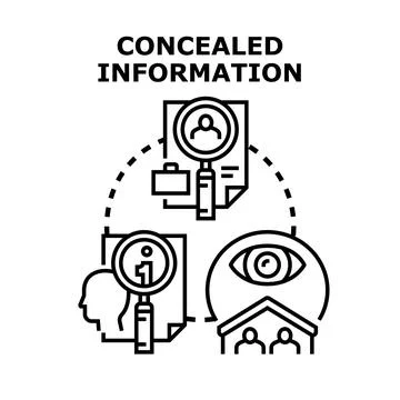 Concealing private information and data surveillance Stock Illustration