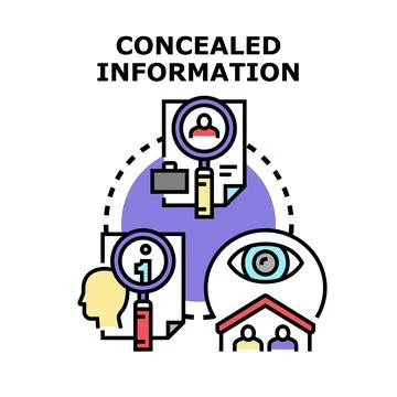 Concealing private information and data surveillance Stock Illustration