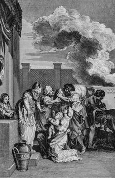 CONCECTION OF SAMUEL, Old Testament, the Bible by Lemaistre de Sacy, Publishe Stock Illustration