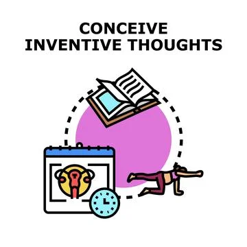 Conceiving inventive thoughts through health and knowledge planning Stock Illustration