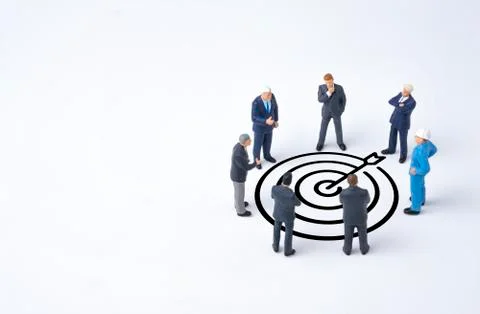 Concentrate setup objectives target and business goal Stock Photos