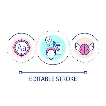 Concentrate on work tasks loop concept icon Ilustración de archivo